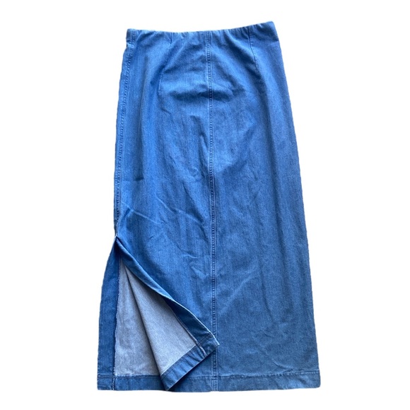 Uniqlo Skirts Uniqlo Denim Maxi Skirt Poshmark